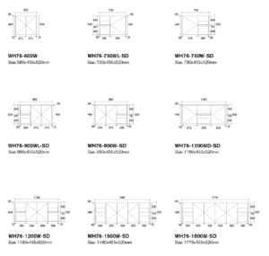 LUNA VANITY WH76 SPEC SHEET